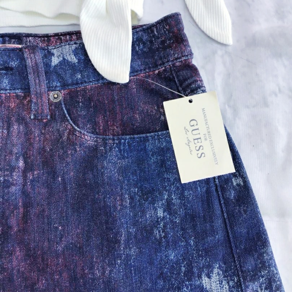 FEW LEFT! GUESS Vintage Chic Stars Patriotic Jean Shorts - Picture 7 of 12